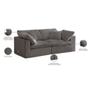 Meridian Cozy Grey Velvet Comfort Modular Sofa IMAGE 9