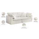 Meridian Cozy Cream Velvet Comfort Modular Sofa IMAGE 11