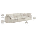 Meridian Cozy Cream Velvet Comfort Modular Sofa IMAGE 8