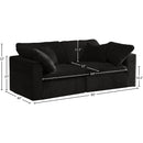 Meridian Cozy Black Velvet Comfort Modular Sofa IMAGE 8