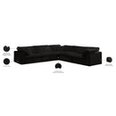 Meridian Cozy Black Velvet Comfort Modular Sectional IMAGE 8