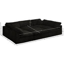 Meridian Cozy Black Velvet Comfort Modular Sectional IMAGE 8
