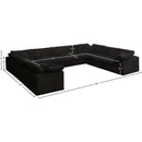 Meridian Cozy Black Velvet Comfort Modular Sectional IMAGE 9