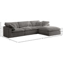 Meridian Cozy Grey Velvet Comfort Modular Sectional IMAGE 11