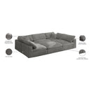 Meridian Cozy Grey Velvet Comfort Modular Sectional IMAGE 9