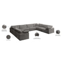 Meridian Cozy Grey Velvet Comfort Modular Sectional IMAGE 10