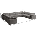 Meridian Cozy Grey Velvet Comfort Modular Sectional IMAGE 9
