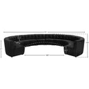 Meridian Limitless Black Velvet 12 pc Modular Sectional IMAGE 13