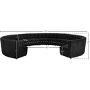 Meridian Limitless Black Velvet 13 pc Modular Sectional IMAGE 13