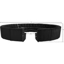 Meridian Limitless Black Velvet 15 pc Modular Sectional IMAGE 12