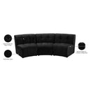 Meridian Limitless Black Velvet 3 pc Modular Sectional IMAGE 14