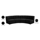 Meridian Limitless Black Velvet 4 pc Modular Sectional IMAGE 15