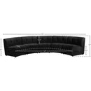 Meridian Limitless Black Velvet 5 pc Modular Sectional IMAGE 13