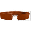 Meridian Limitless Cognac Velvet 15 pc Modular Sectional IMAGE 12