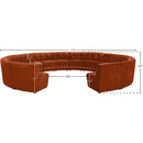 Meridian Limitless Cognac Velvet 14 pc Modular Sectional IMAGE 12