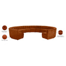 Meridian Limitless Cognac Velvet 13 pc Modular Sectional IMAGE 14