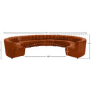 Meridian Limitless Cognac Velvet 12 pc Modular Sectional IMAGE 13