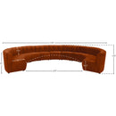 Meridian Limitless Cognac Velvet 11 pc Modular Sectional IMAGE 13