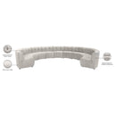 Meridian Limitless Cream Velvet 11 pc Modular Sectional IMAGE 14