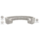 Meridian Limitless Cream Velvet 12 pc Modular Sectional IMAGE 14