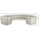 Meridian Limitless Cream Velvet 13 pc Modular Sectional IMAGE 13