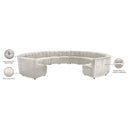 Meridian Limitless Cream Velvet 13 pc Modular Sectional IMAGE 14