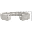 Meridian Limitless Cream Velvet 14 pc Modular Sectional IMAGE 12