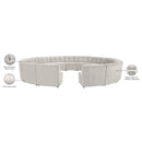 Meridian Limitless Cream Velvet 15 pc Modular Sectional IMAGE 13