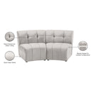 Meridian Limitless Cream Velvet 2 pc Modular Sectional IMAGE 14