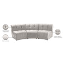 Meridian Limitless Cream Velvet 3 pc Modular Sectional IMAGE 14