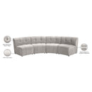 Meridian Limitless Cream Velvet 4 pc Modular Sectional IMAGE 15