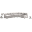 Meridian Limitless Cream Velvet 5 pc Modular Sectional IMAGE 14