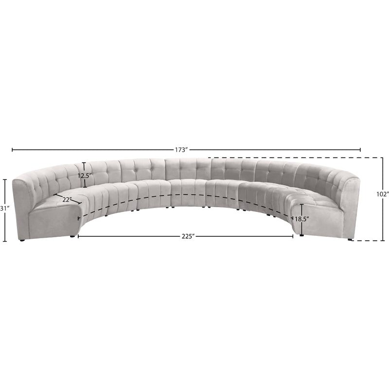 Meridian Limitless Cream Velvet 9 pc Modular Sectional IMAGE 13
