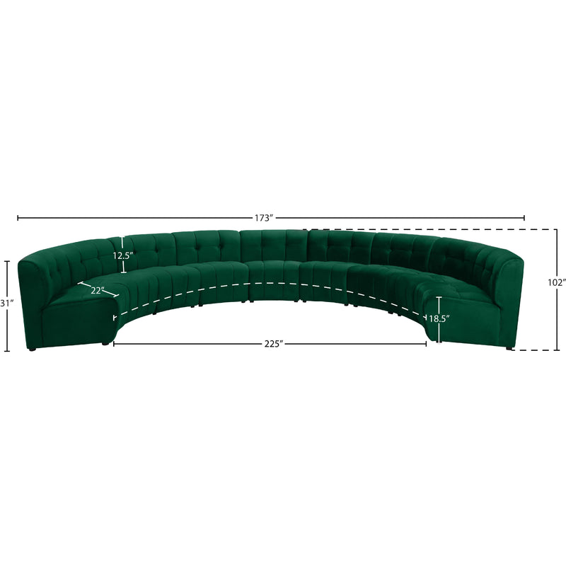 Meridian Limitless Green Velvet 9 pc Modular Sectional IMAGE 13