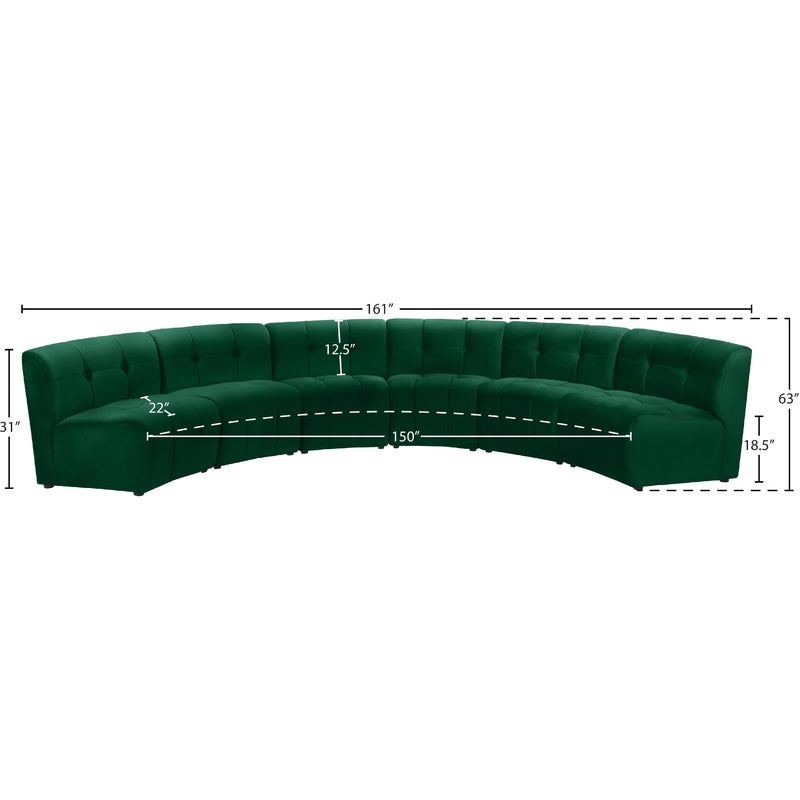 Meridian Limitless Green Velvet 6 pc Modular Sectional IMAGE 13