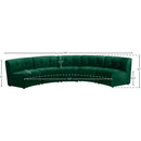 Meridian Limitless Green Velvet 5 pc Modular Sectional IMAGE 13