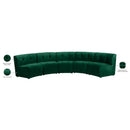 Meridian Limitless Green Velvet 5 pc Modular Sectional IMAGE 14
