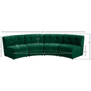 Meridian Limitless Green Velvet 4 pc Modular Sectional IMAGE 14