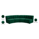 Meridian Limitless Green Velvet 4 pc Modular Sectional IMAGE 15