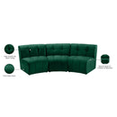 Meridian Limitless Green Velvet 3 pc Modular Sectional IMAGE 14