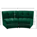 Meridian Limitless Green Velvet 2 pc Modular Sectional IMAGE 13