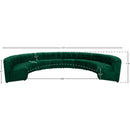 Meridian Limitless Green Velvet 10 pc Modular Sectional IMAGE 13