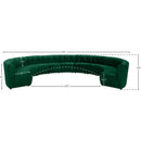 Meridian Limitless Green Velvet 11 pc Modular Sectional IMAGE 13