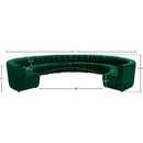 Meridian Limitless Green Velvet 12 pc Modular Sectional IMAGE 13