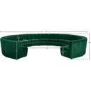 Meridian Limitless Green Velvet 13 pc Modular Sectional IMAGE 13