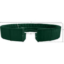 Meridian Limitless Green Velvet 15 pc Modular Sectional IMAGE 12