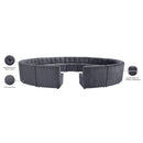 Meridian Limitless Grey Velvet 15 pc Modular Sectional IMAGE 13