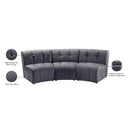 Meridian Limitless Grey Velvet 3 pc Modular Sectional IMAGE 14