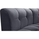 Meridian Limitless Grey Velvet 6 pc Modular Sectional IMAGE 12