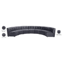 Meridian Limitless Grey Velvet 7 pc Modular Sectional IMAGE 14